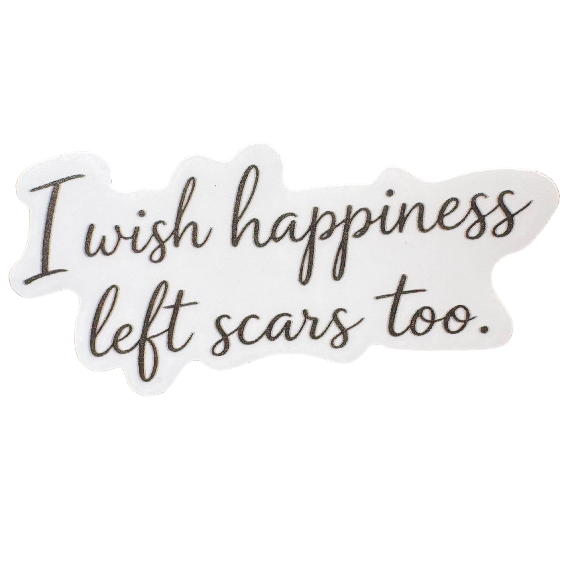 VirtualRuneEvent I Wish Happiness Left Scars Too medal sticker with inspirational design and vibrant colors.