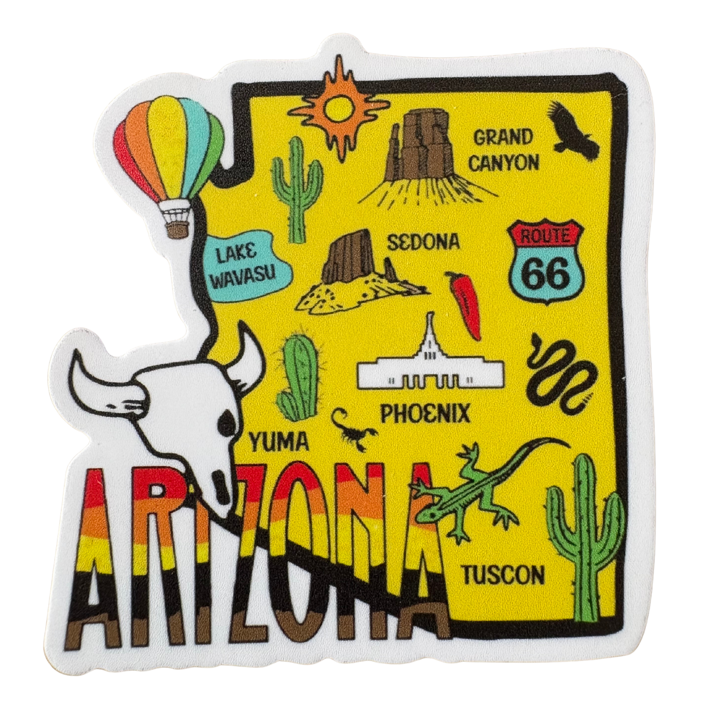 Arizona medal sticker featuring vibrant design, ideal for decoration or collectibles, from VirtualRunEvent.