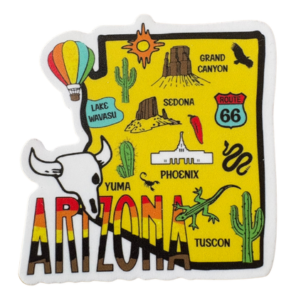 Arizona medal sticker featuring vibrant design, ideal for decoration or collectibles, from VirtualRunEvent.
