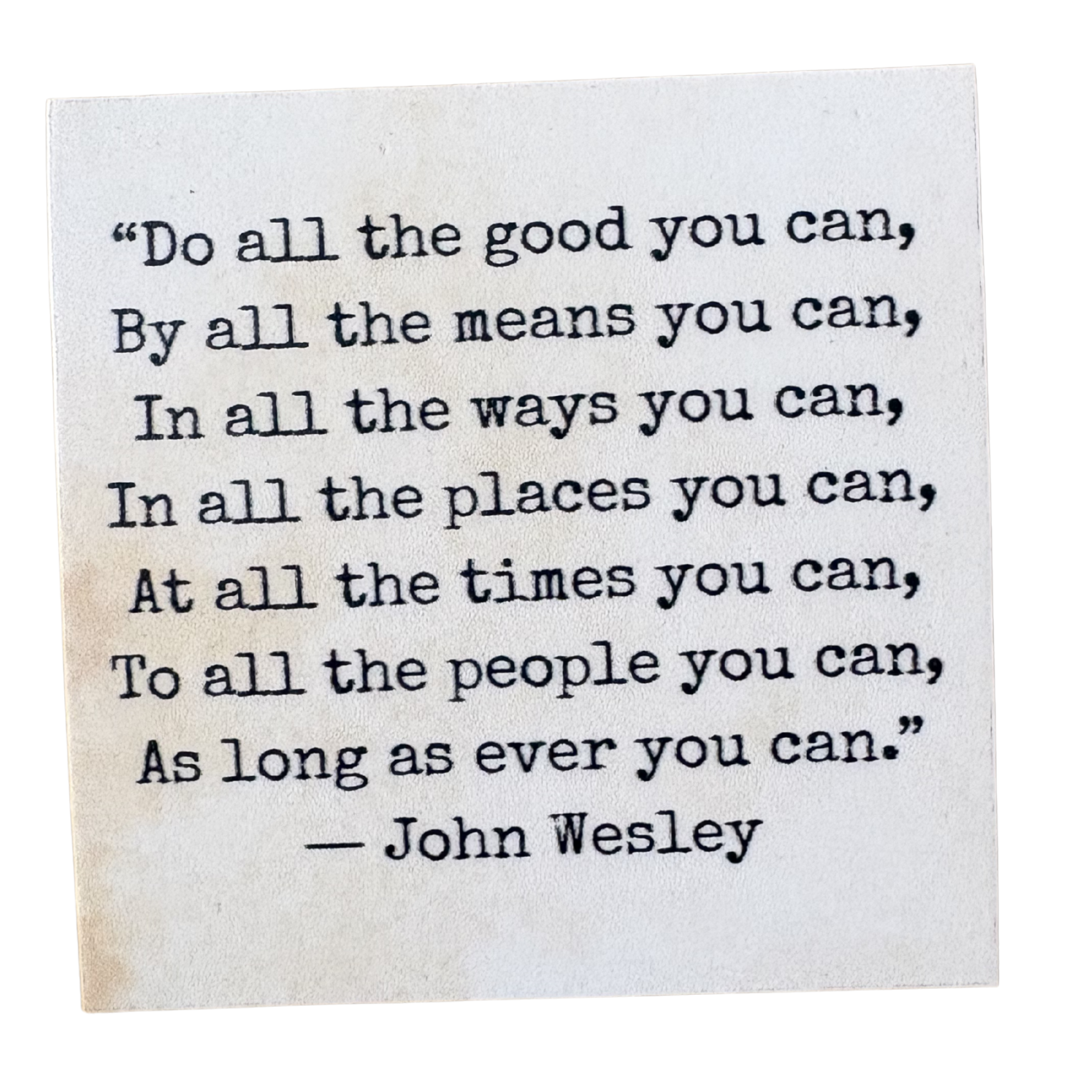 VirtualRuneVent sticker with the phrase "Do All The Good You Can" in bold black text on a white background.