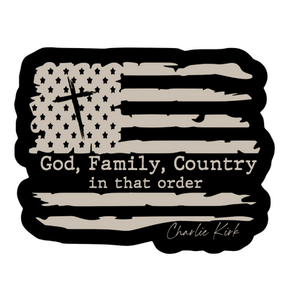 STICKER - God, Family, Country - in that order - virtualrunevent