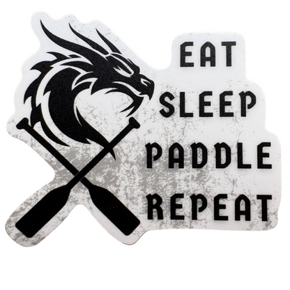 STICKER -  Eat Sleep Paddle Repeat - virtualrunevent
