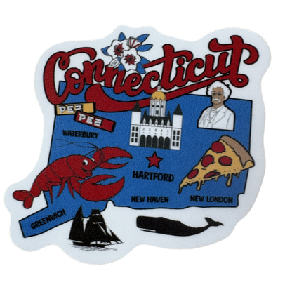 Connecticut medal sticker by virtualrunevent featuring a colorful design, perfect for decorating or collecting.