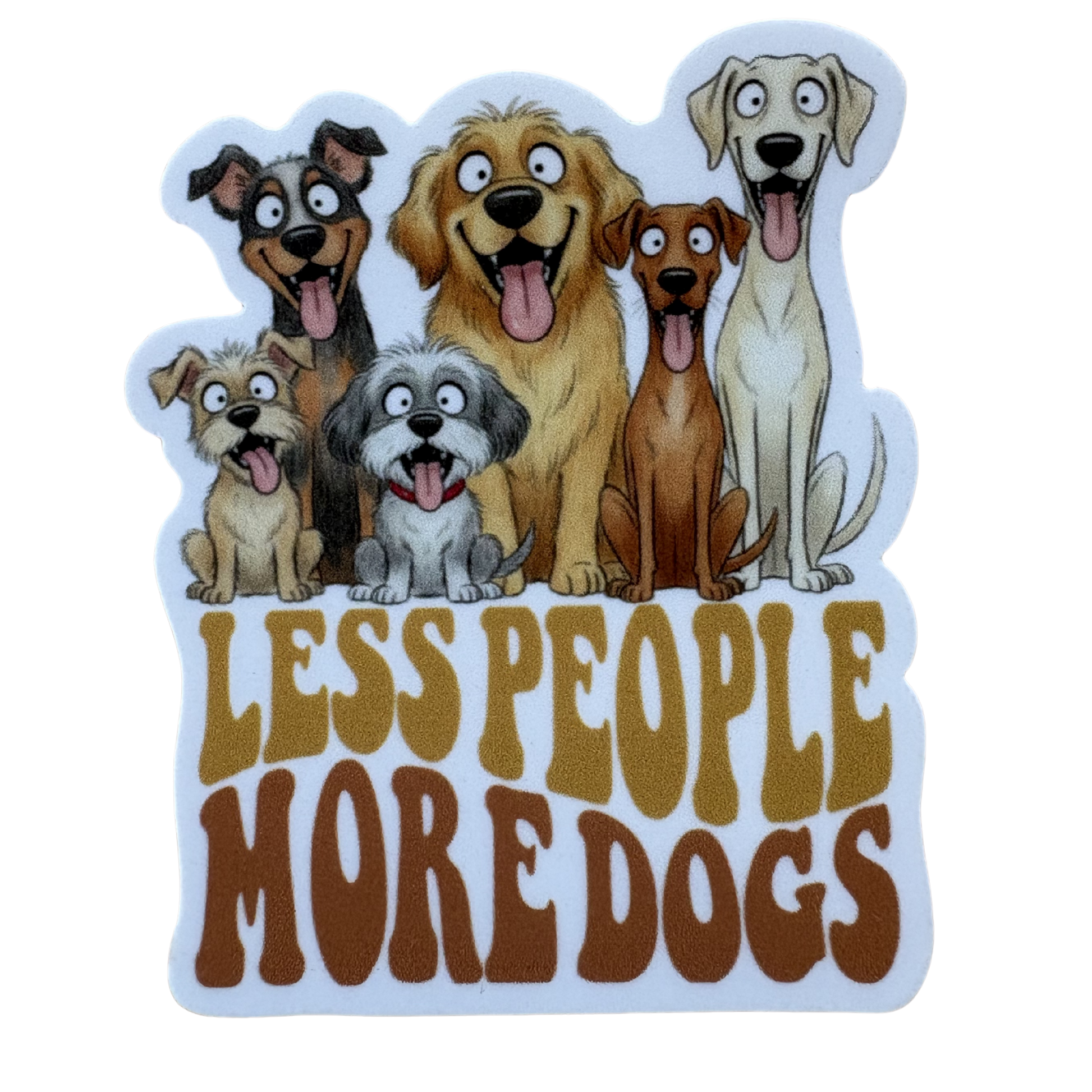 VirtualRunevent More Dogs stickers featuring colorful dog illustrations for decorating notebooks, laptops, and accessories.