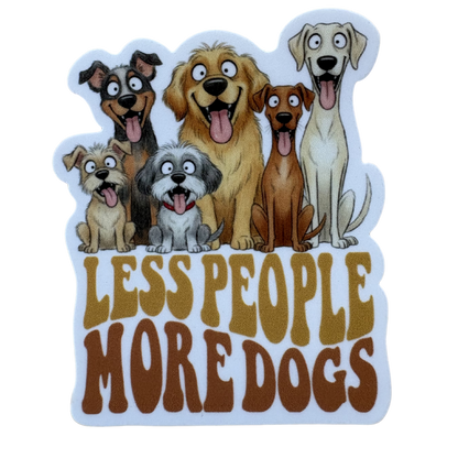 VirtualRunevent More Dogs stickers featuring colorful dog illustrations for decorating notebooks, laptops, and accessories.