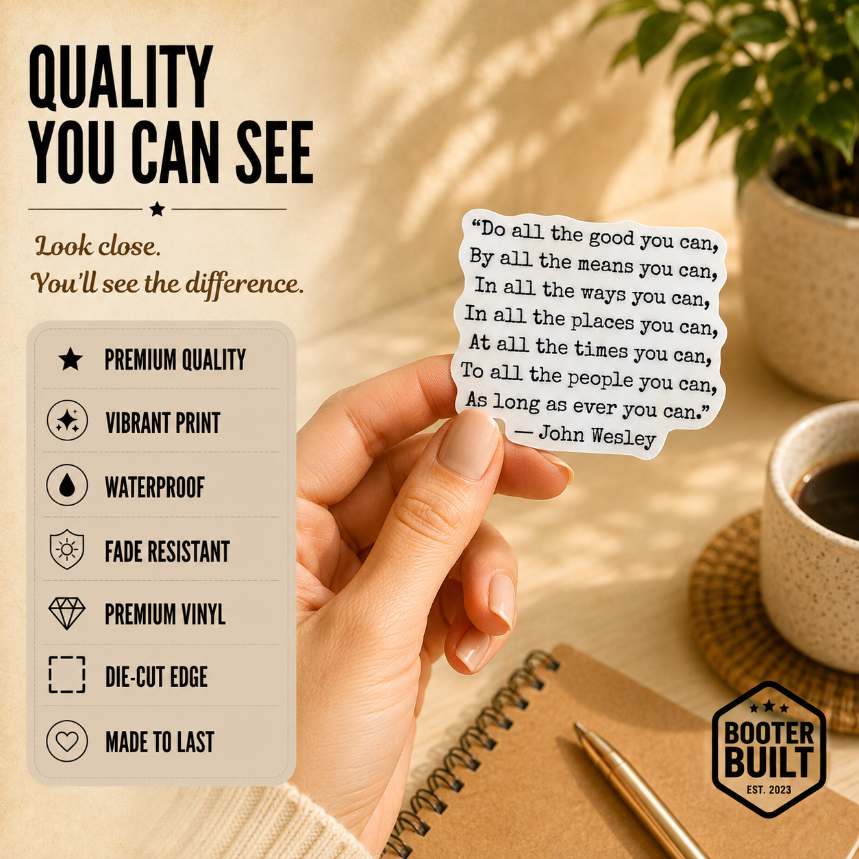 Virtualrunevent "Do All The Good You Can" sticker featuring bold black text on a transparent background.