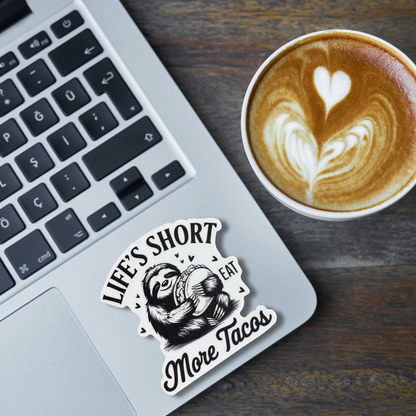 STICKER - Life's Short Eat More Tacos - virtualrunevent