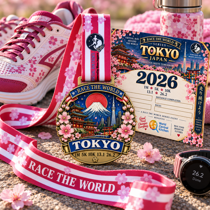 Tokyo, Japan Virtual Race 2026 | 1M 5K 10K 13.1 26.2