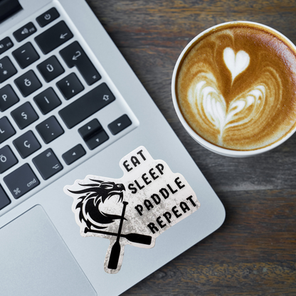 STICKER - Eat Sleep Paddle Repeat - virtualrunevent