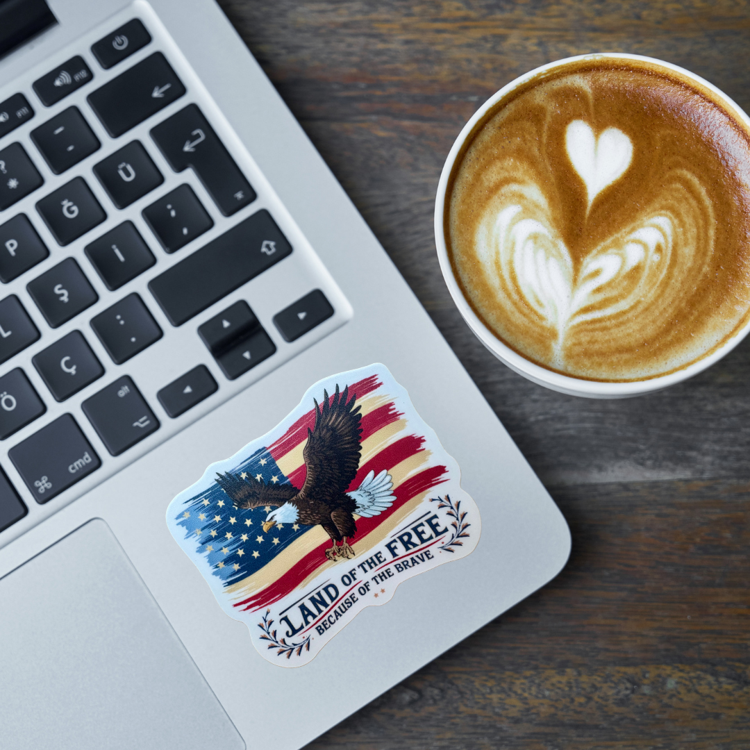 STICKER -  Land of the Free Because of the Brave