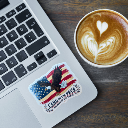 STICKER -  Land of the Free Because of the Brave