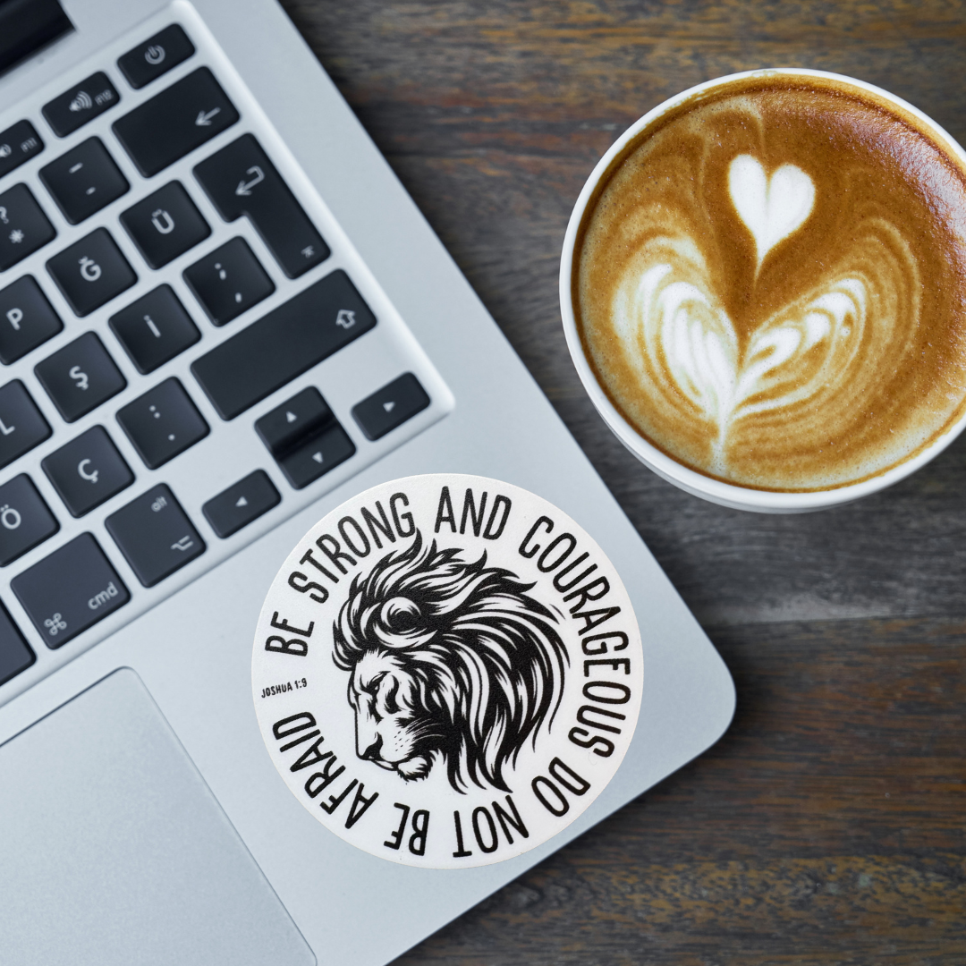 STICKER -  Be Strong and Courageous - virtualrunevent