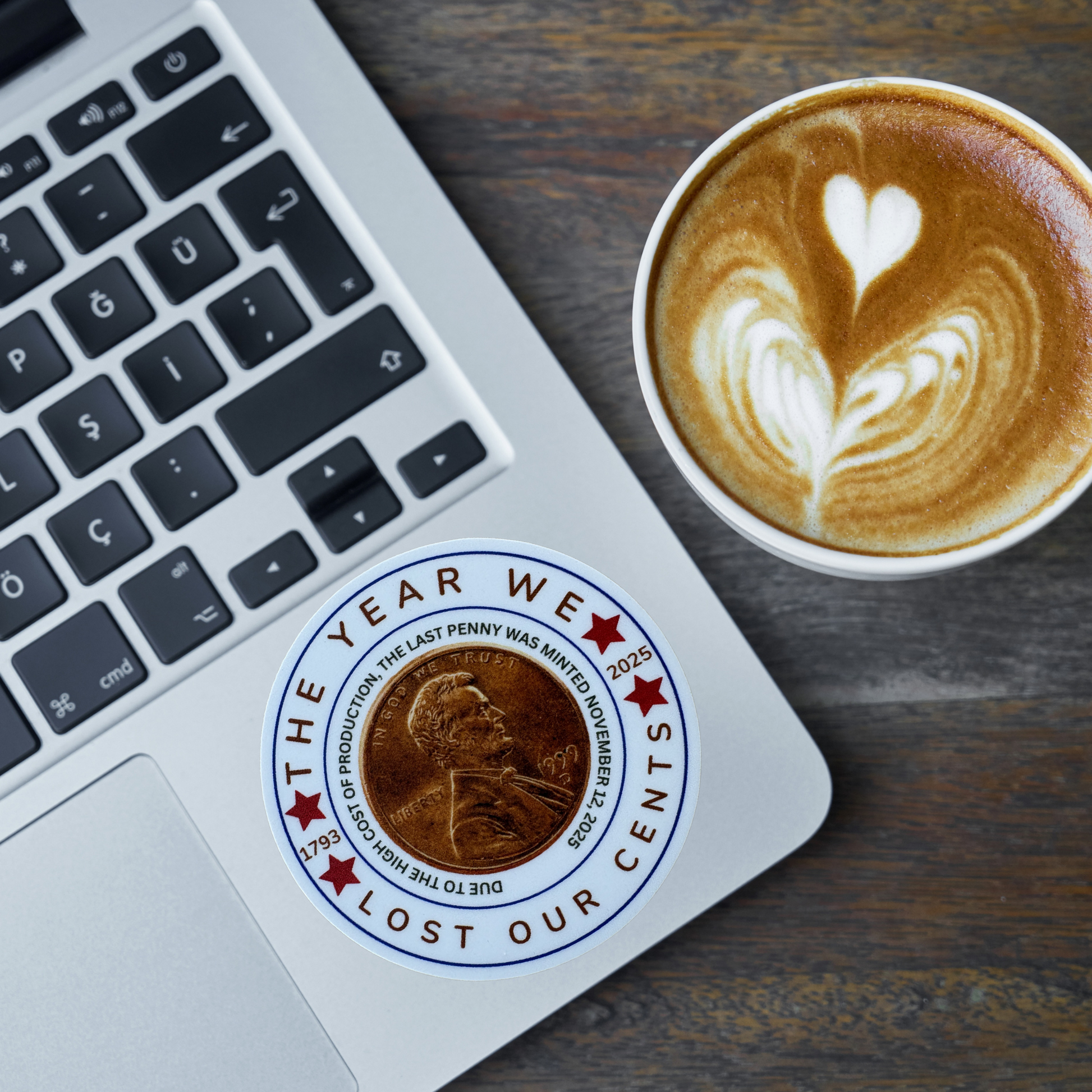 Lost Our Cents sticker by virtualrunevent featuring a playful design with coin imagery and humorous text.