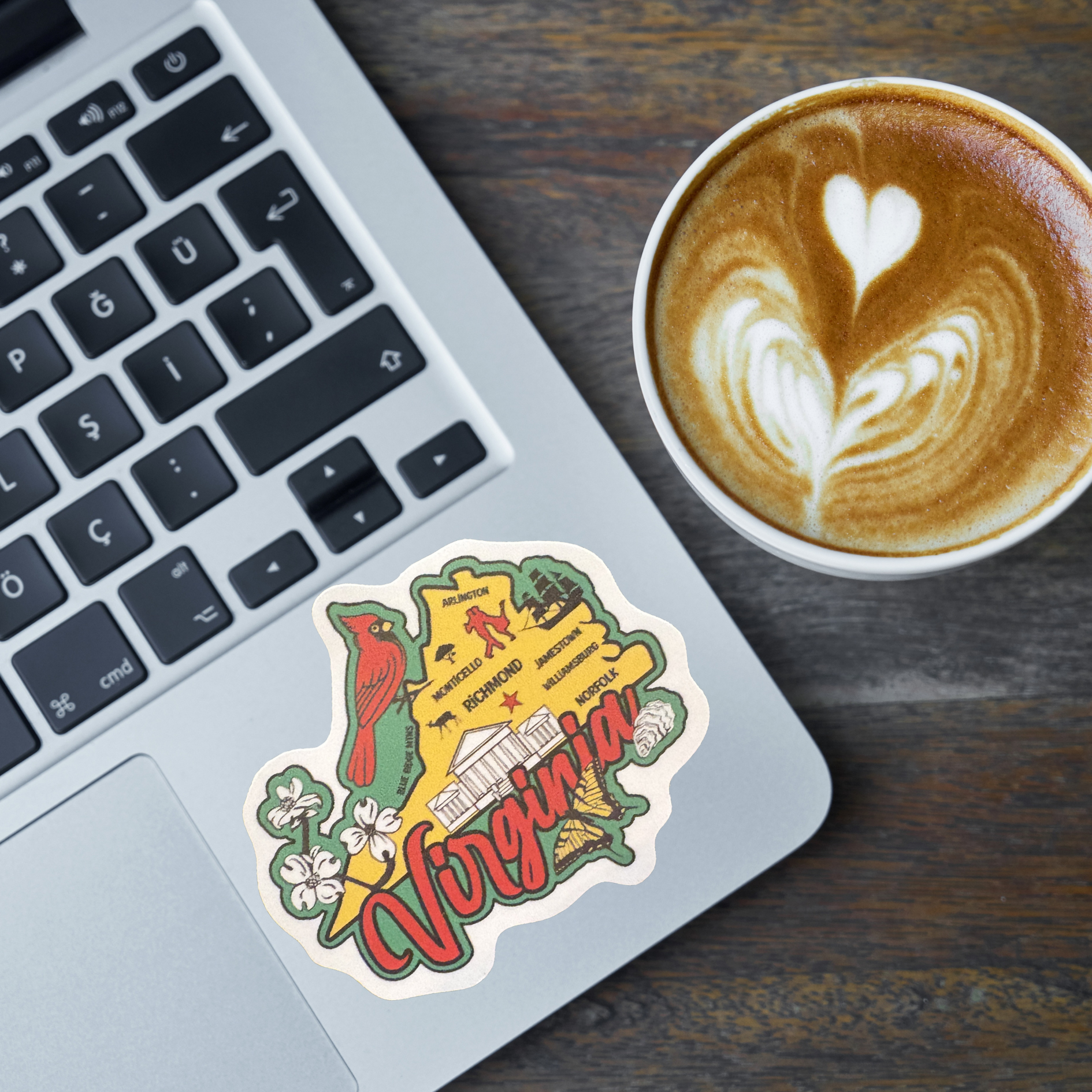 Virginia medal sticker featuring a vibrant design, ideal for decorating or collecting, from virtualrunevent.