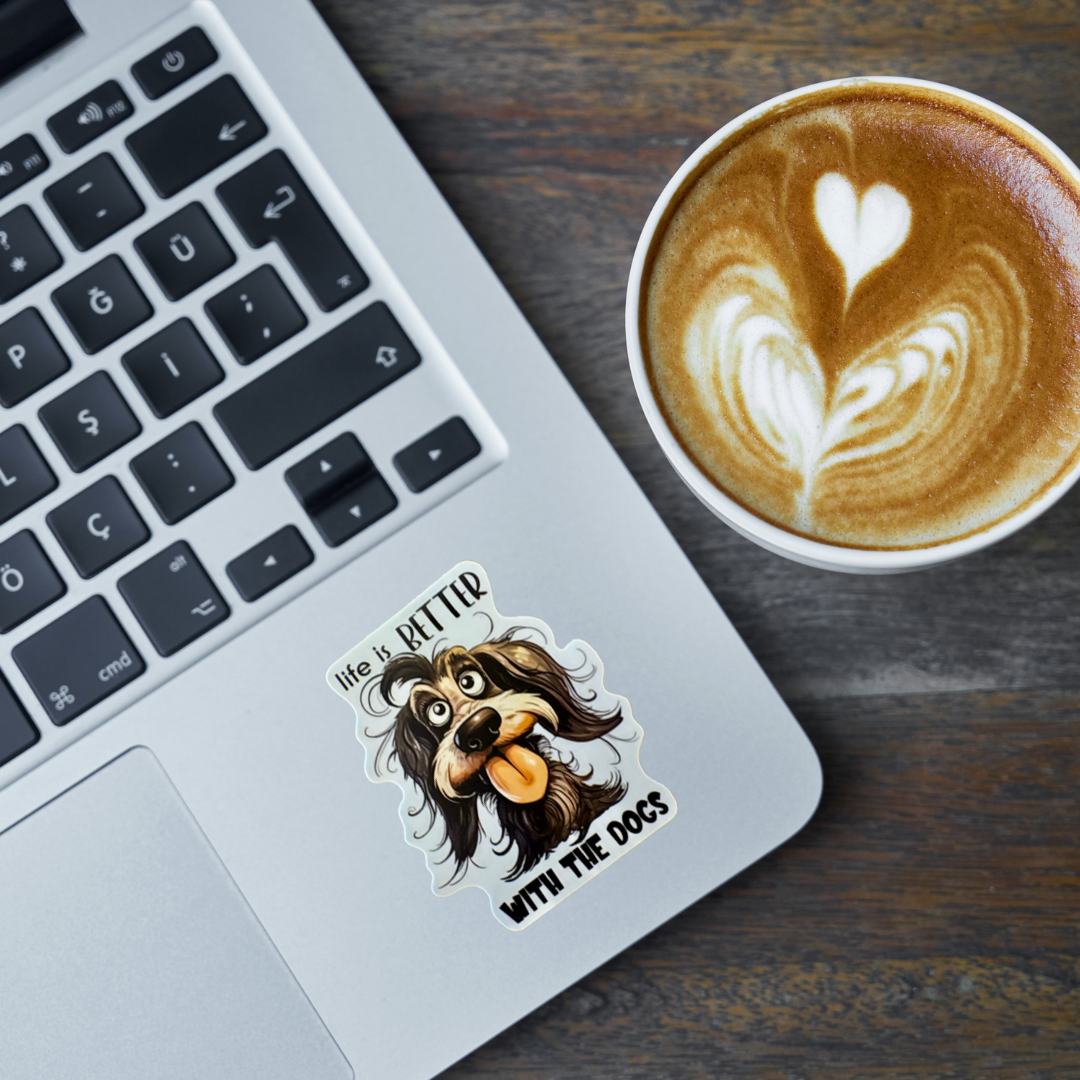 STICKER -   Better With Dogs
