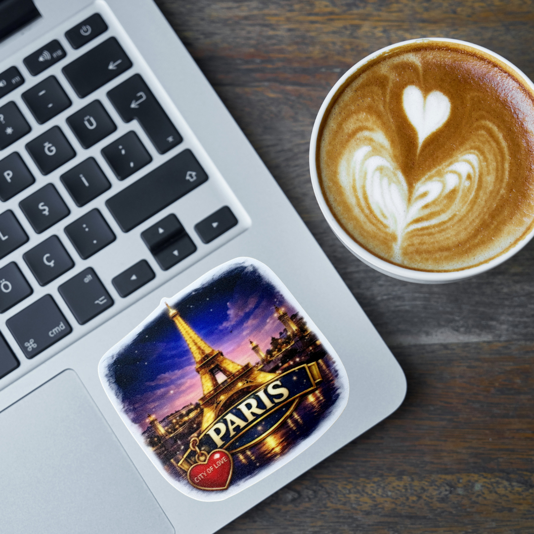 VirtualRuneVent Paris City of Love medal sticker featuring a romantic Paris-themed design.