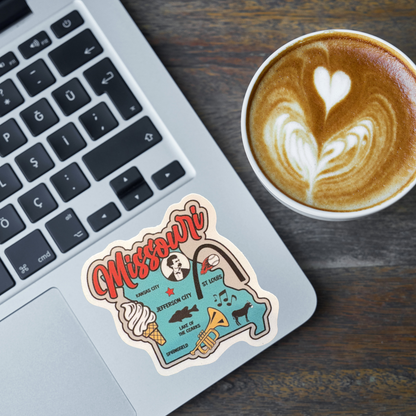 Missouri medal sticker by virtualrunevent featuring a colorful state design, perfect for decorating or collecting.