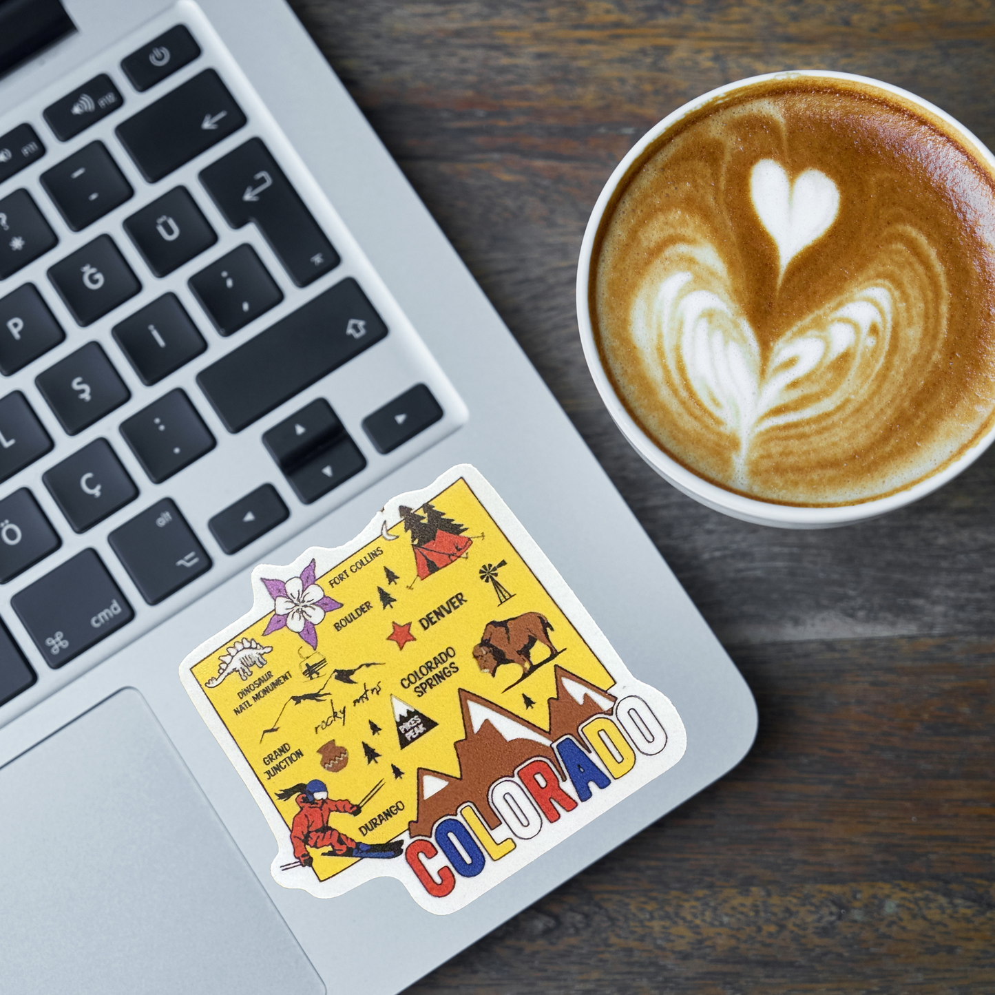 Colorful Colorado medal sticker featuring the virtualrunevent logo, perfect for decorating or commemorating events.