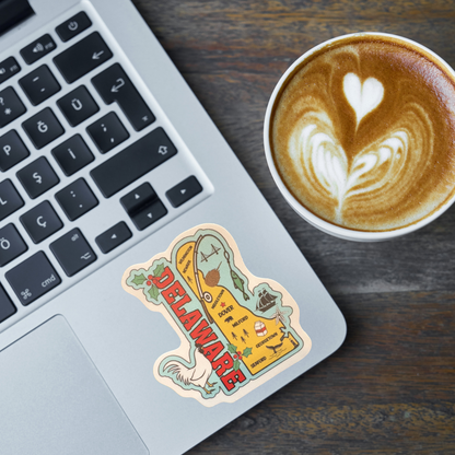 Delaware medal sticker by virtualrunevent featuring a colorful design, perfect for decorating or collecting.