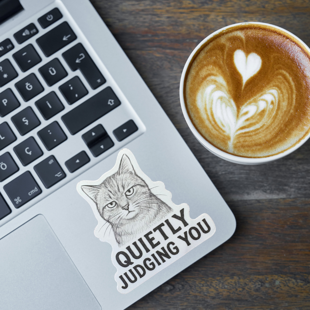 STICKER - Quietly Judging You Cat - virtualrunevent