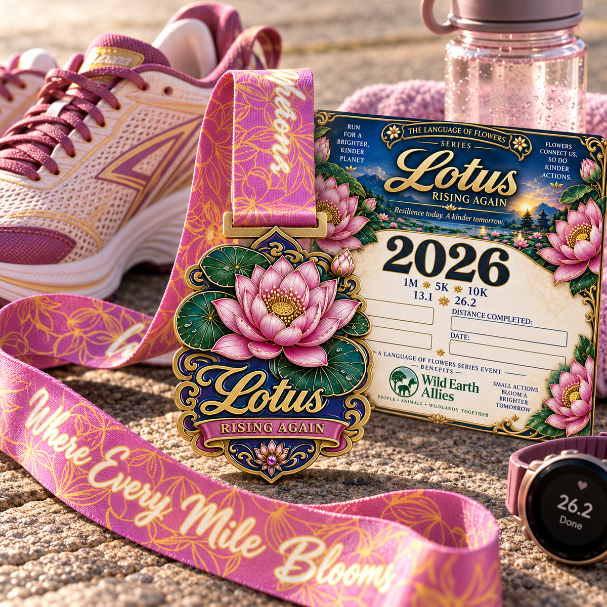 Lotus – Rising Again Virtual Race 2026 | 1M 5K 10K 13.1 26.2