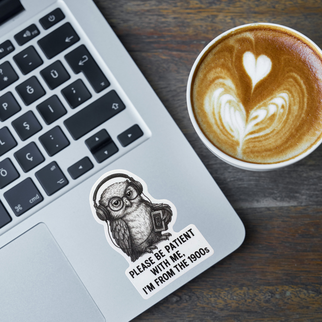 STICKER - Please Be Patient With Me - Owl - virtualrunevent
