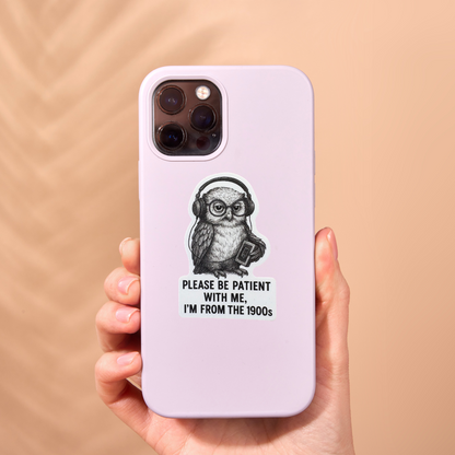 STICKER - Please Be Patient With Me - Owl - virtualrunevent