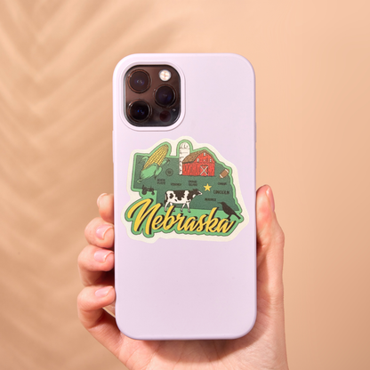 Nebraska medal sticker by virtualrunevent featuring a decorative design, ideal for awards or collectibles.