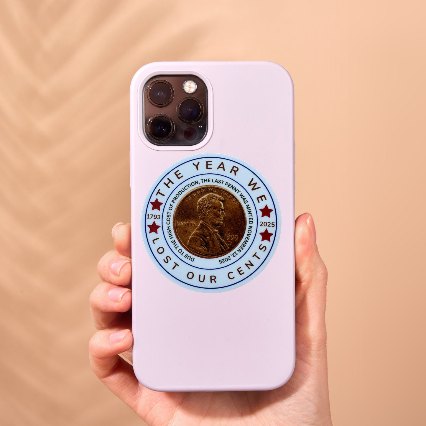 VirtualRuneVent Lost Our Cents sticker featuring colorful, humorous design perfect for decorating notebooks and laptops.