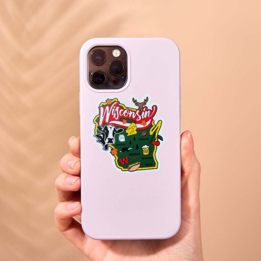 Wisconsin medal sticker featuring vibrant colors and detailed design from Virtual Run Event.