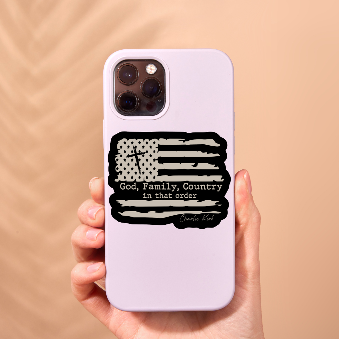 STICKER - God, Family, Country - in that order - virtualrunevent