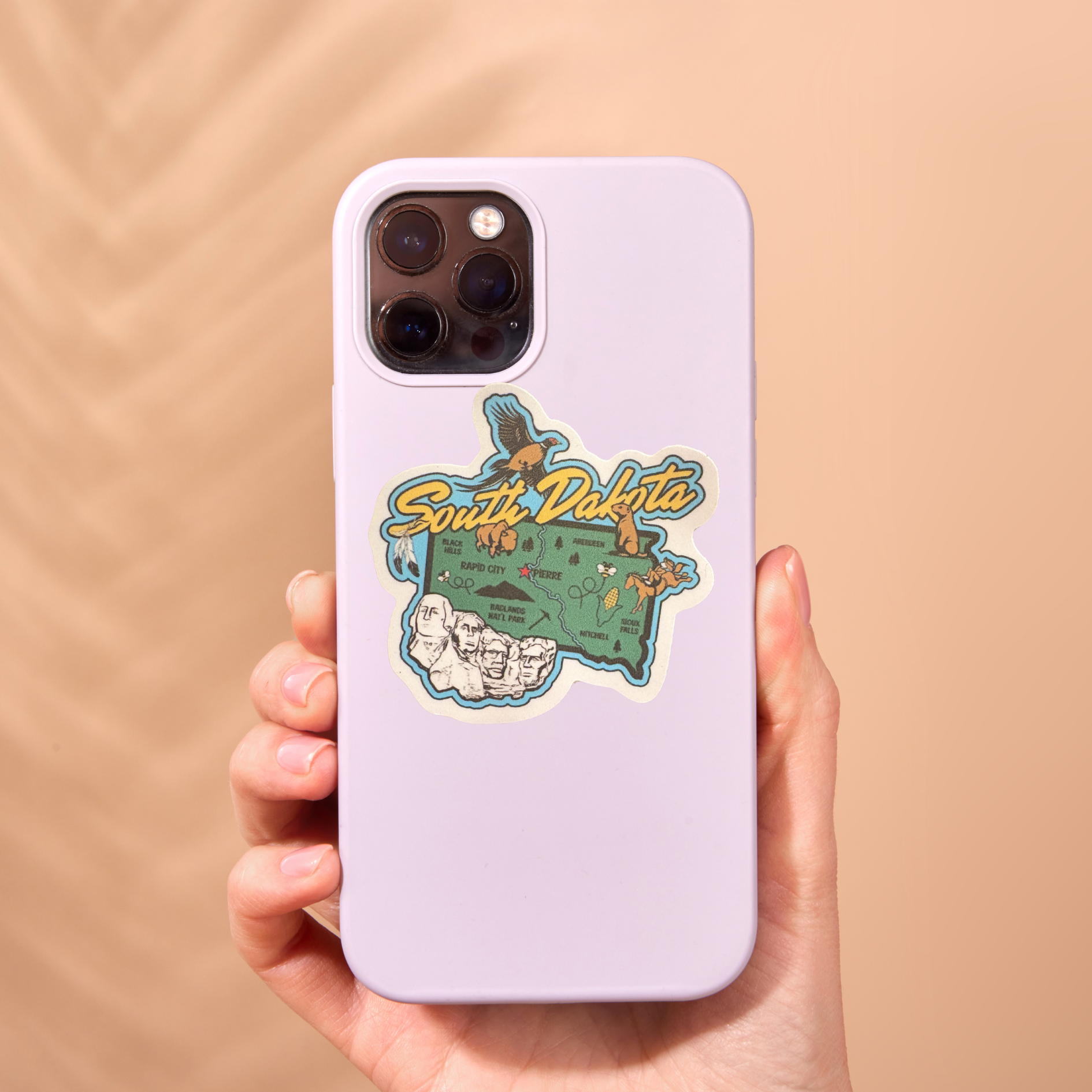 South Dakota medal sticker by virtualrunevent featuring a colorful design representing the state.