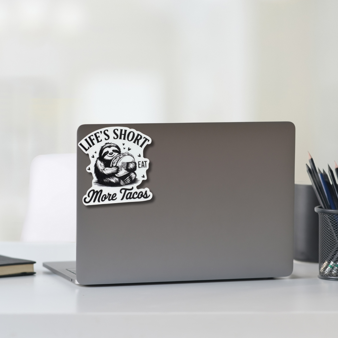 STICKER - Life's Short Eat More Tacos - virtualrunevent