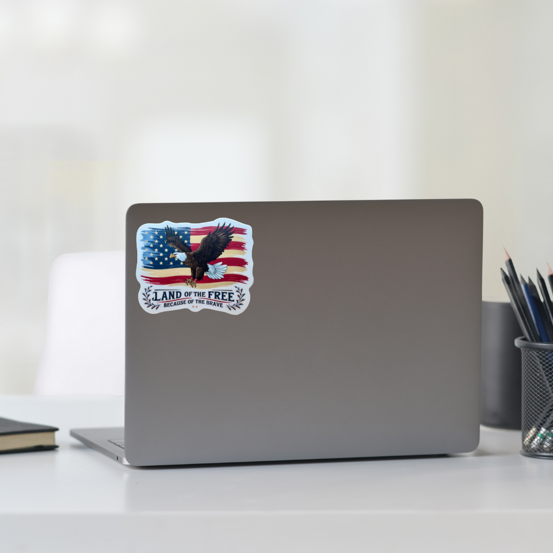 STICKER -  Land of the Free Because of the Brave