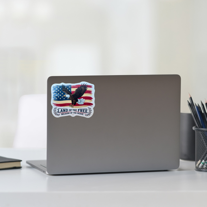 STICKER -  Land of the Free Because of the Brave