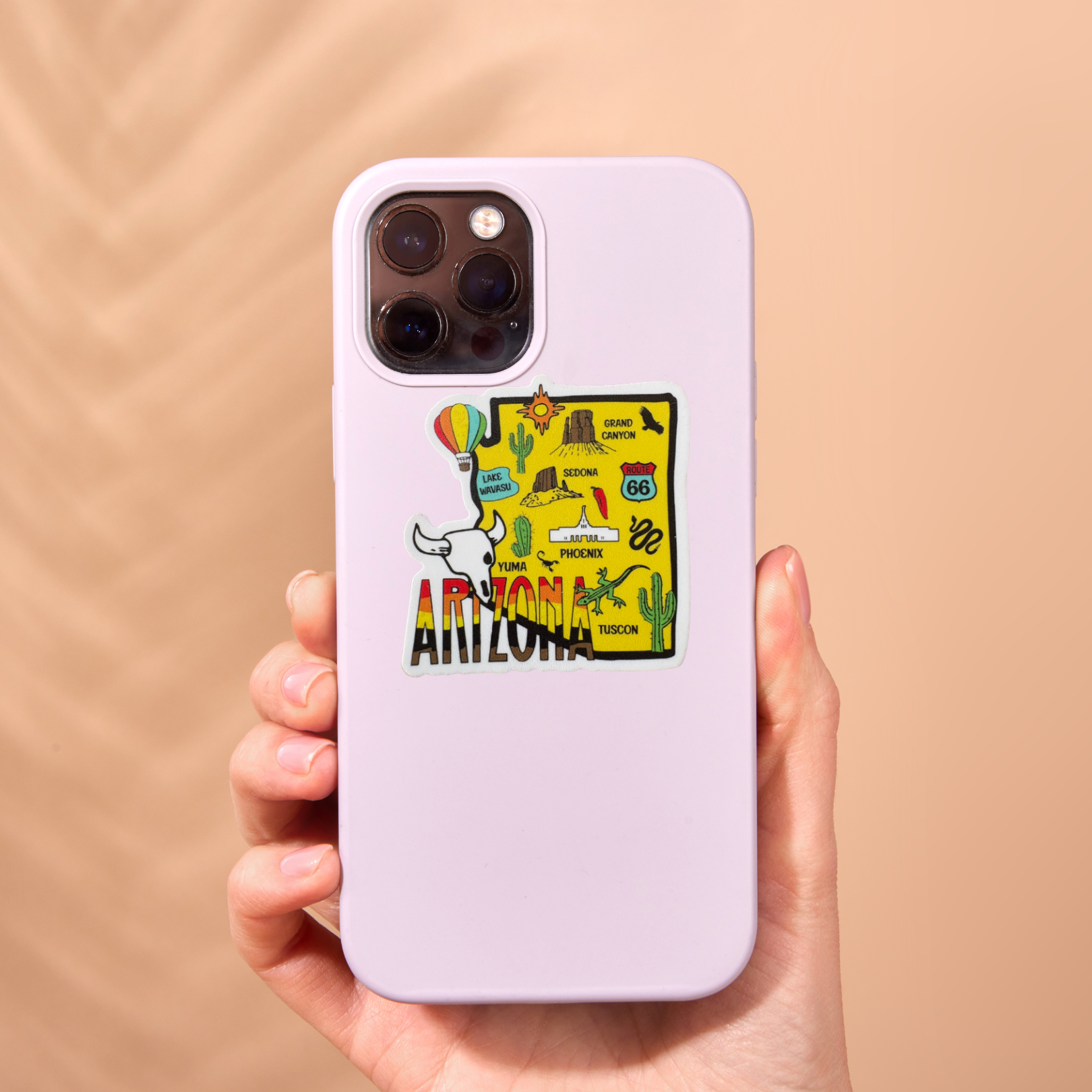 Arizona medal sticker by VirtualRunEvent featuring a colorful Arizona-themed design on a round sticker.