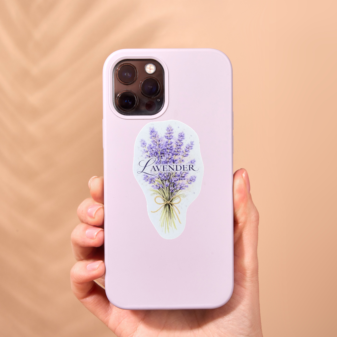 Lavender medal sticker from VirtualRuneEvent featuring a decorative lavender flower design for awards or crafts.