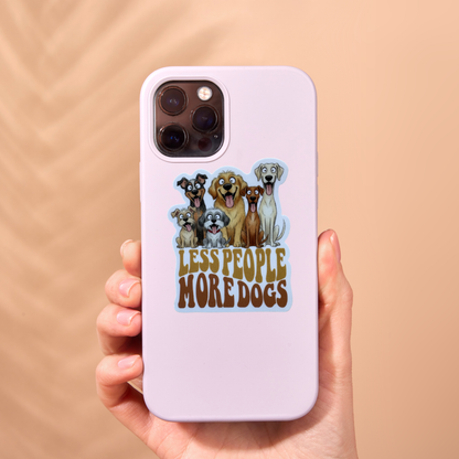 Set of "More Dogs" stickers by virtualrunevent featuring colorful dog illustrations for decorating notebooks and accessories.
