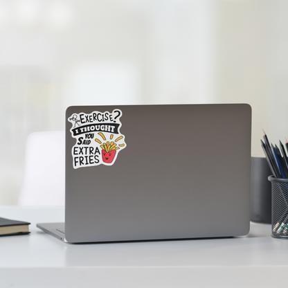 STICKER: EXERCISE EXTRA FRIES - virtualrunevent