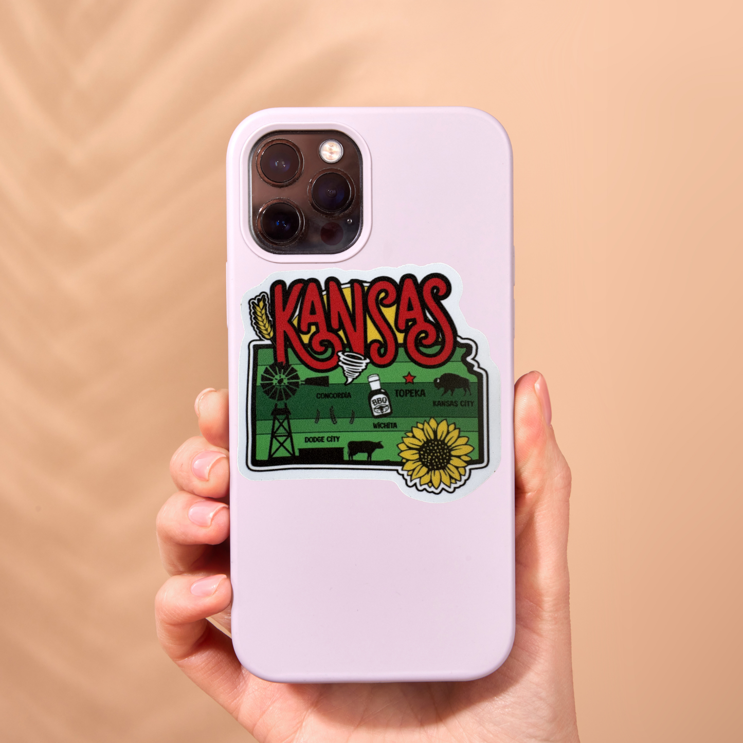 Kansas medal sticker by VirtualRunEvent, featuring vibrant design and bold lettering, ideal for decoration or memorabilia.