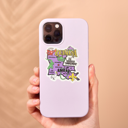 Louisiana medal sticker by virtualrunevent featuring vibrant design and bold Louisiana state imagery.