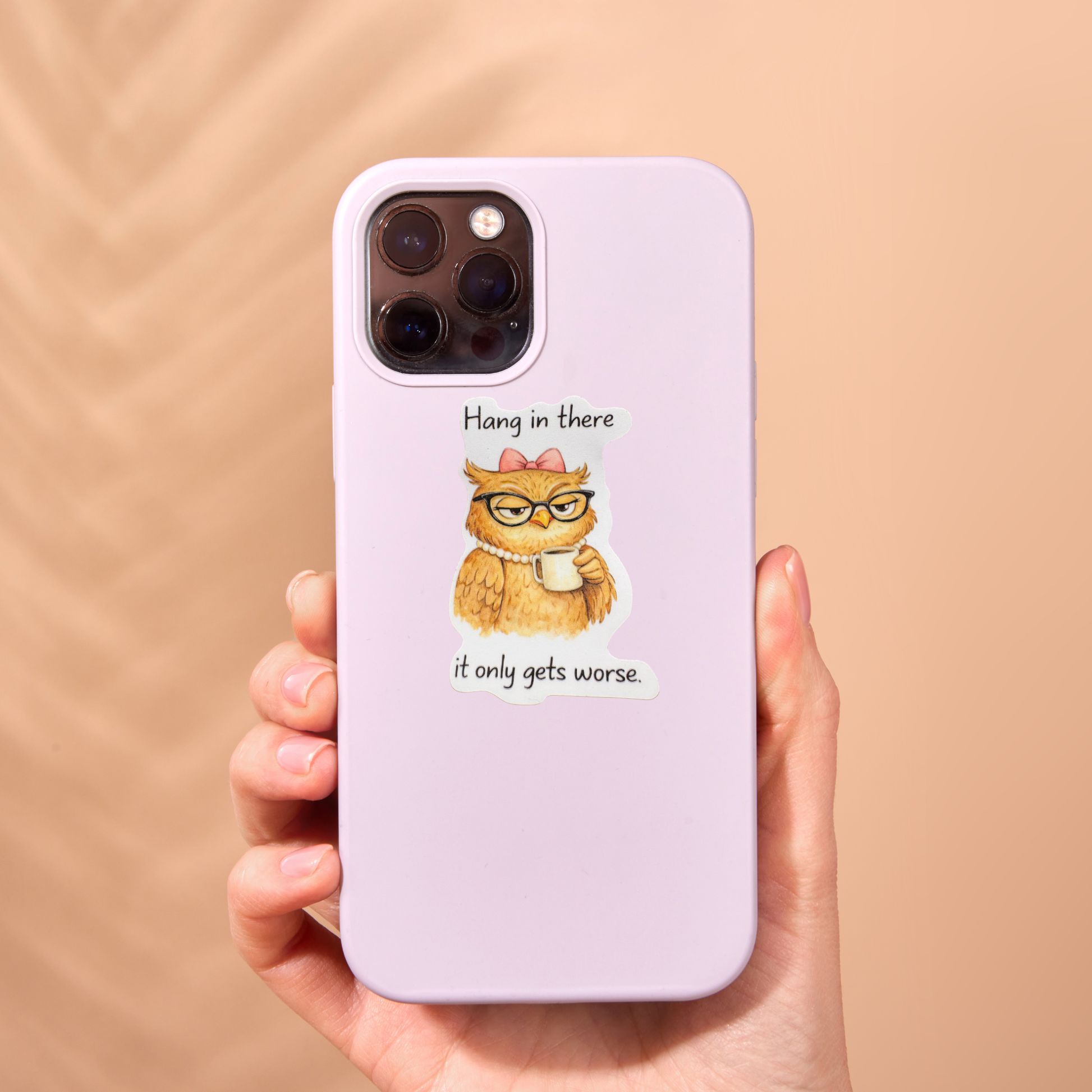 VirtualRuneEvent Hang In There medal sticker featuring motivational text and a colorful design for encouragement and support.