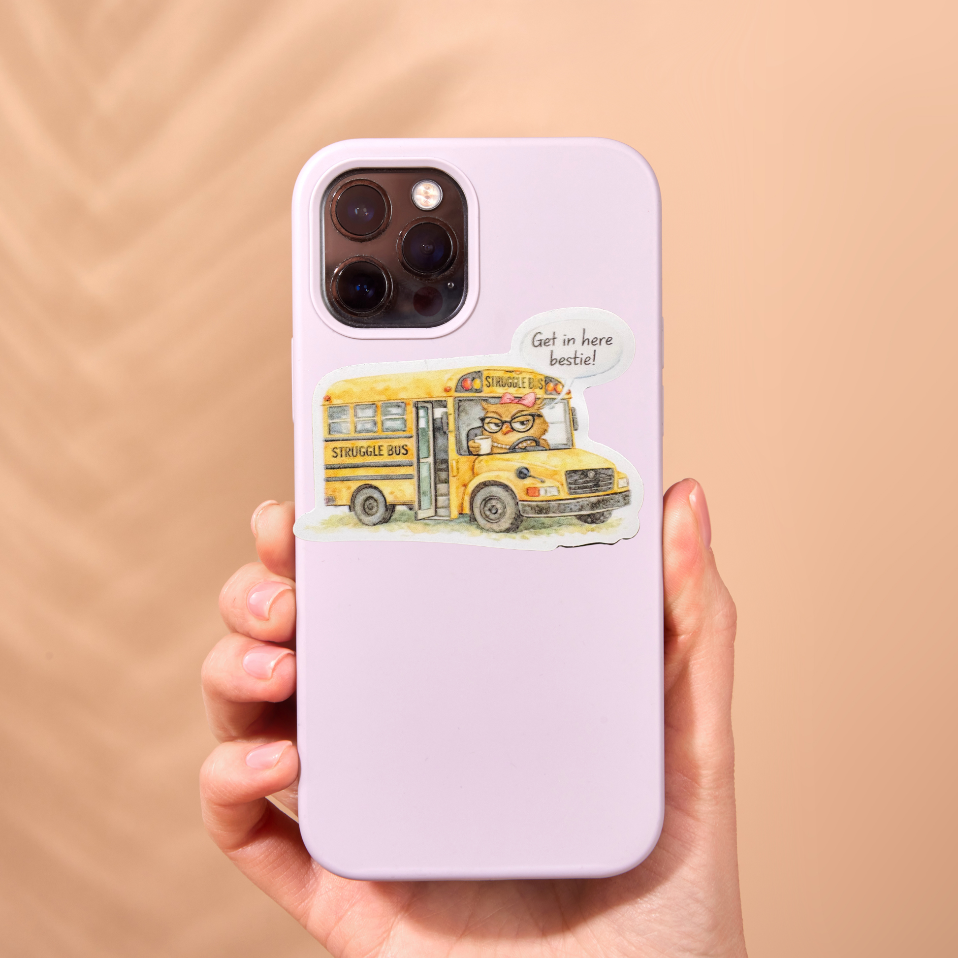 VirtualRuneEvent struggle bus medal sticker featuring a colorful design and bold text on a clear background.