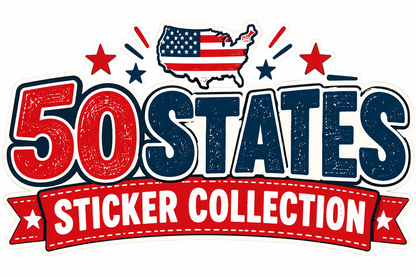 50 States Running Stickers | Choose Your State or Complete 50-State Pack