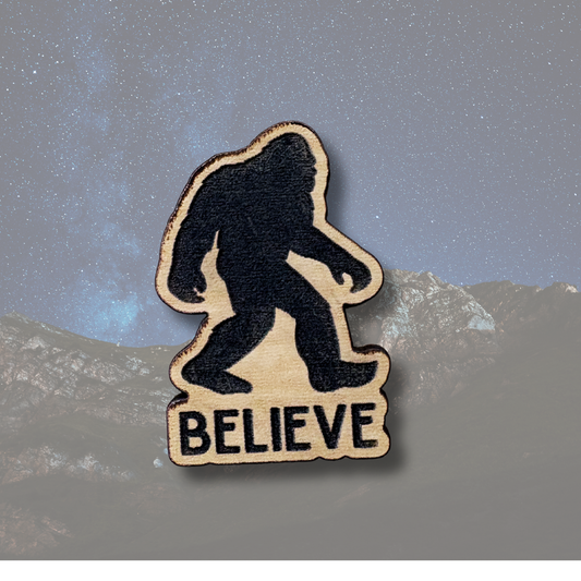 Bigfoot Believe medal by Virtual Rune Event featuring a detailed Bigfoot design and vibrant colors.