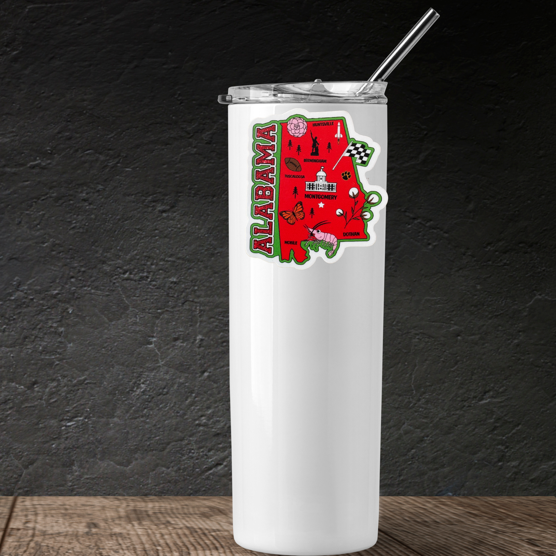 Alabama medal sticker by virtualrunevent featuring a colorful Alabama state design on a circular badge.