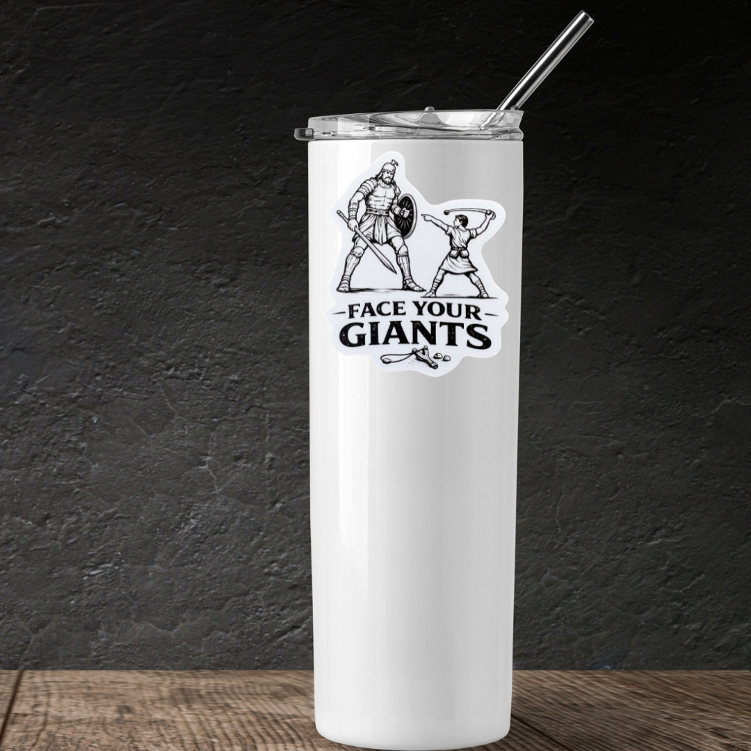 Face Your Giants medal sticker by virtualrunevent featuring bold lettering and a colorful design on a white background.