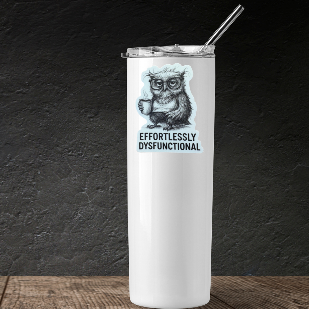 STICKER - Effortlessly Dysfunctional Owl - virtualrunevent