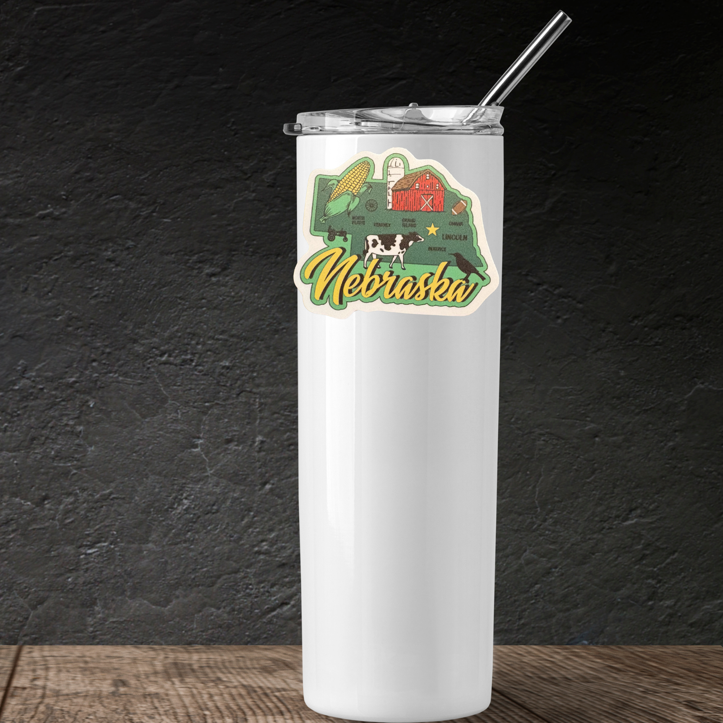 Nebraska medal sticker by VirtualRuneEvent featuring a colorful Nebraska state design and virtual event branding.