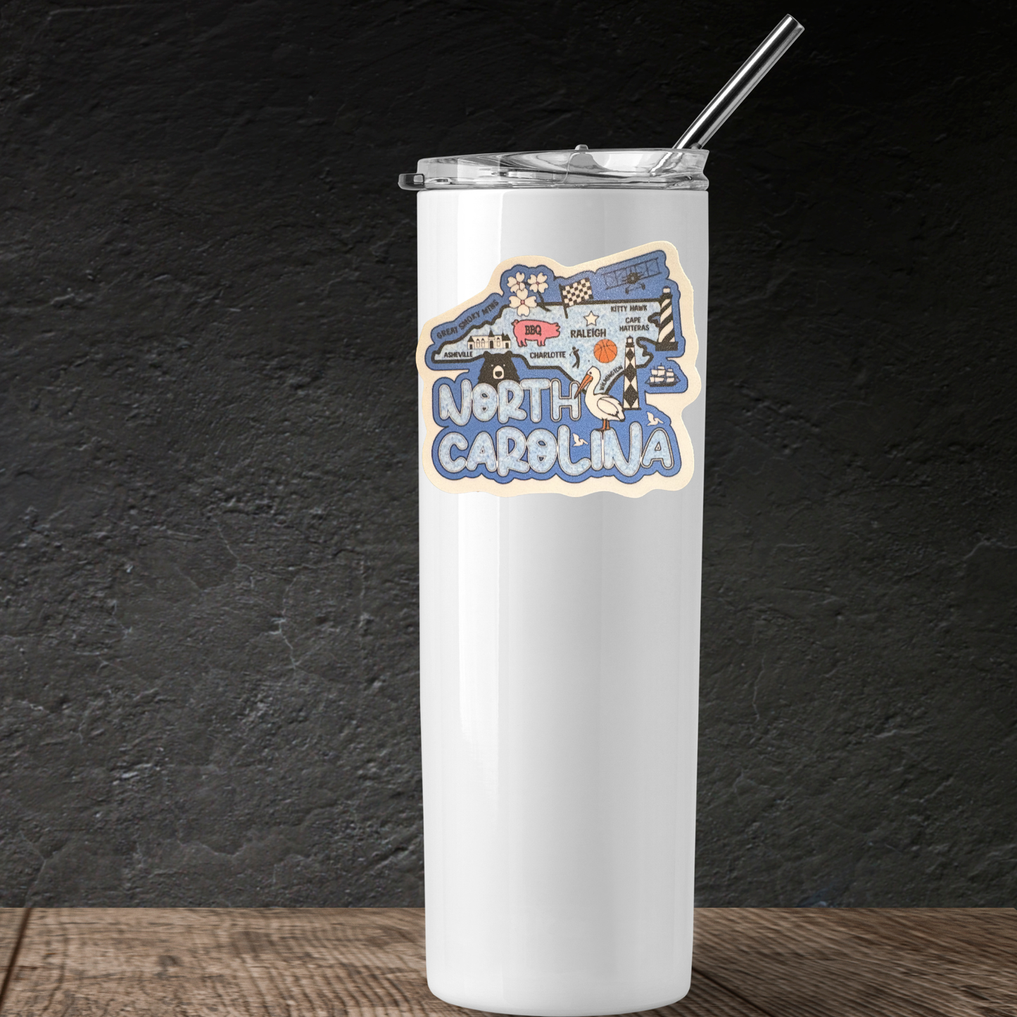 North Carolina medal sticker by virtualrunevent featuring a vibrant design for commemorative or decorative use